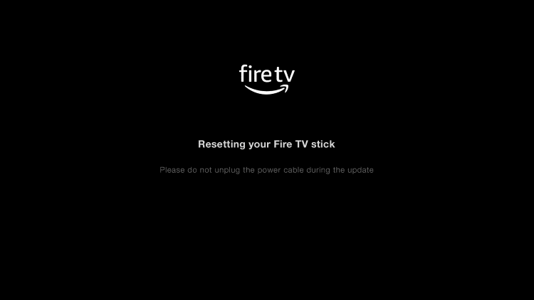 Resetting your Fire TV Stick screen will appear