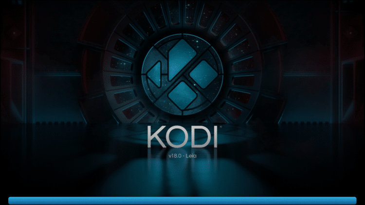 Kodi begins to load on Firestick