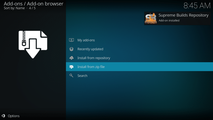 titanium kodi install