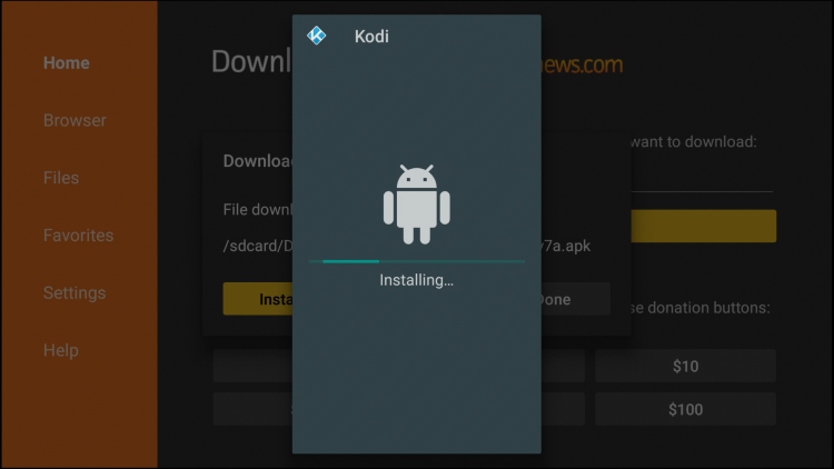 installing kodi on a firestick using a pc