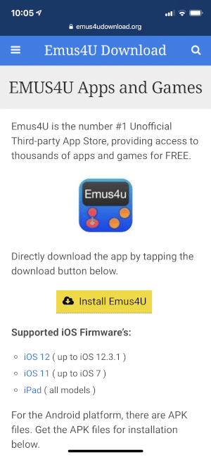 click install emus4u