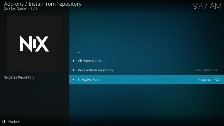 choose nixgates repo