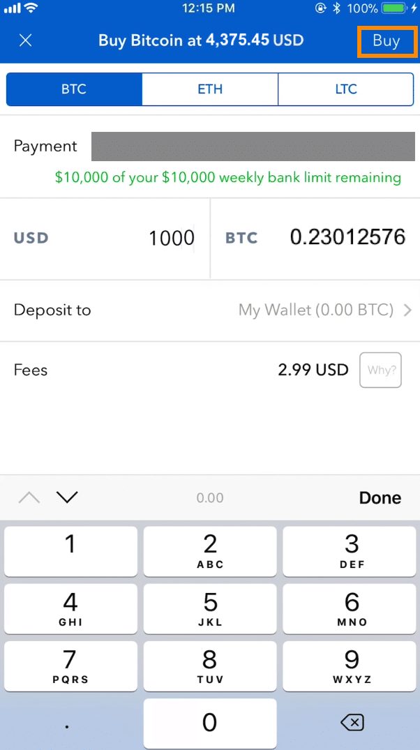 Step 4 - How to Buy Bitcoin on Coinbase Mobile User (iOS and Android))