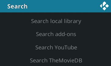 search menu