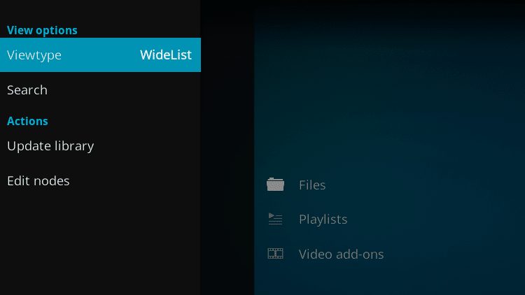 Kodi - Sideblade Menu