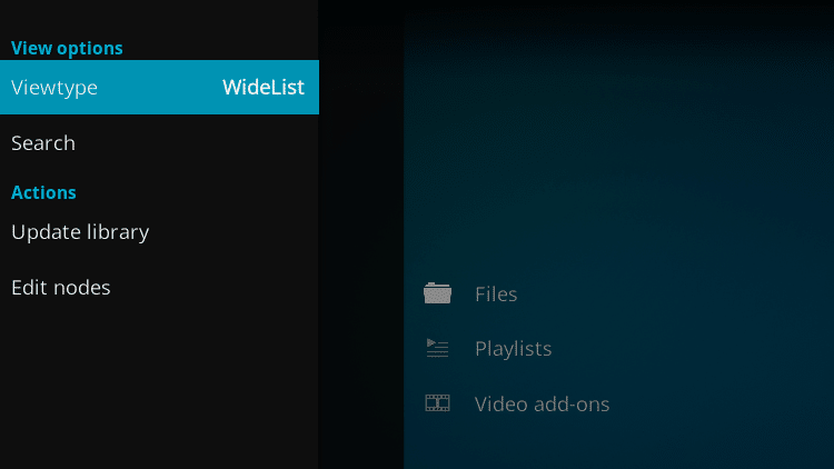 Kodi - Sideblade Menu