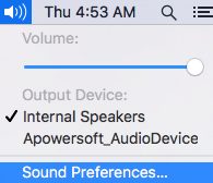 Step 1.1 - How To Fix Kodi No Sound Error - Manage sound settings On the device (Mac sound option)