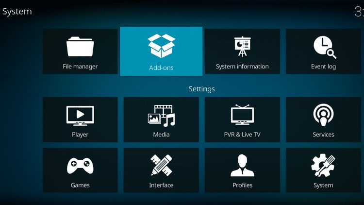 Step 2 - How To Fix Kodi No Sound Error - Check and update the add-on