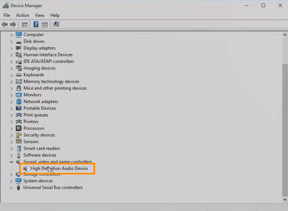 Step 3 - How To Fix Kodi No Sound Error - Update the audio driver for Windows