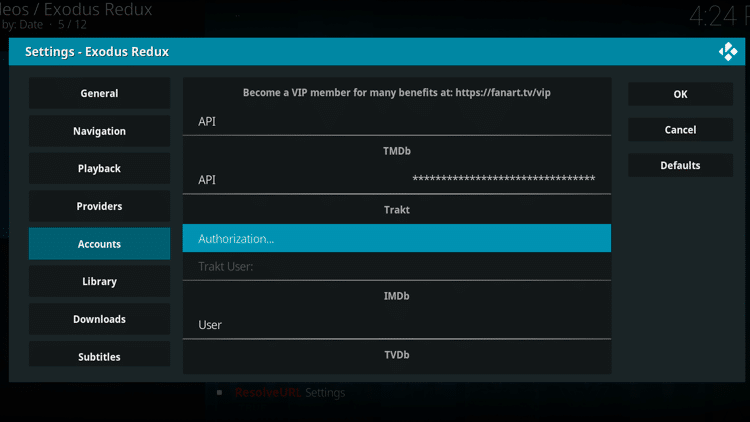 Step 4 - How To Set Up Trakt on Kodi