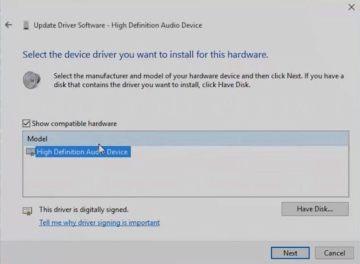 Step 8 - How To Fix Kodi No Sound Error - Update the audio driver for Windows