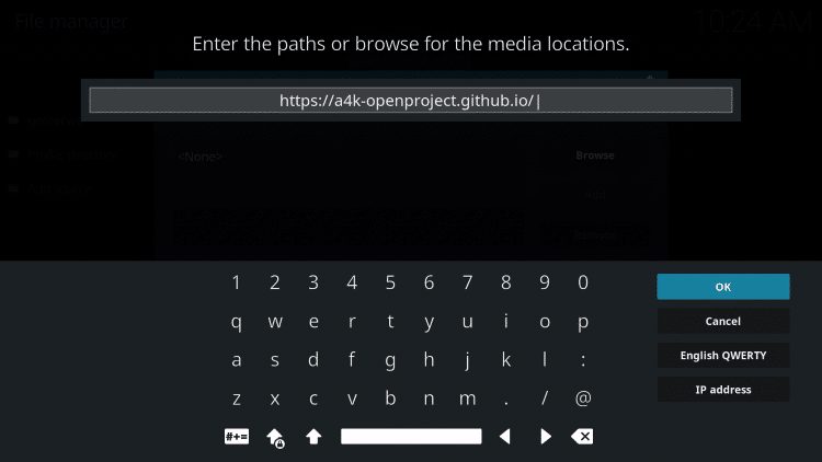 https://a4k-openproject.github.io/ and click ok