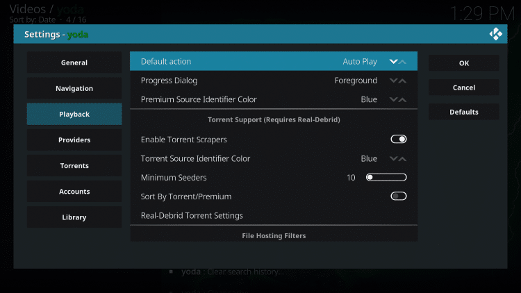 change default action to auto play