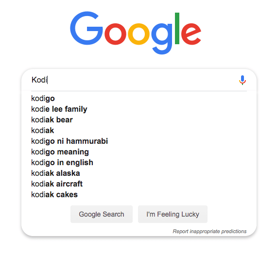 Is Kodi Legal - Google Autocomplete Kodi