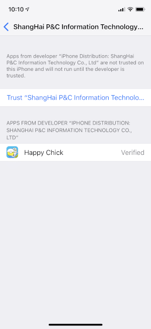 i cant install happy chick in my iphone with ipa library