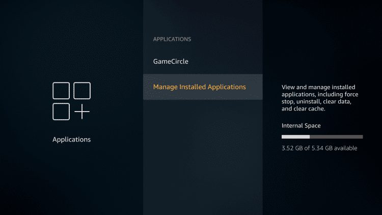 Step 3- Clear your Firestick TV cache using the Clear Cache function