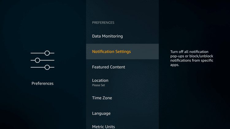 Step 3 - Firestick Fire TV Block app notifications