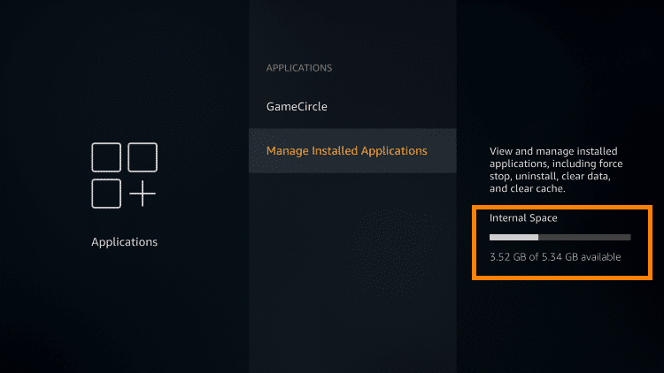 Step 4 - How to Check Available Storage on Amazon Firestick and Fire TV