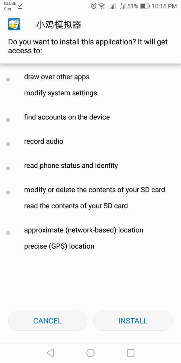 Step 5 - How To Install Happy Chick on Android Device