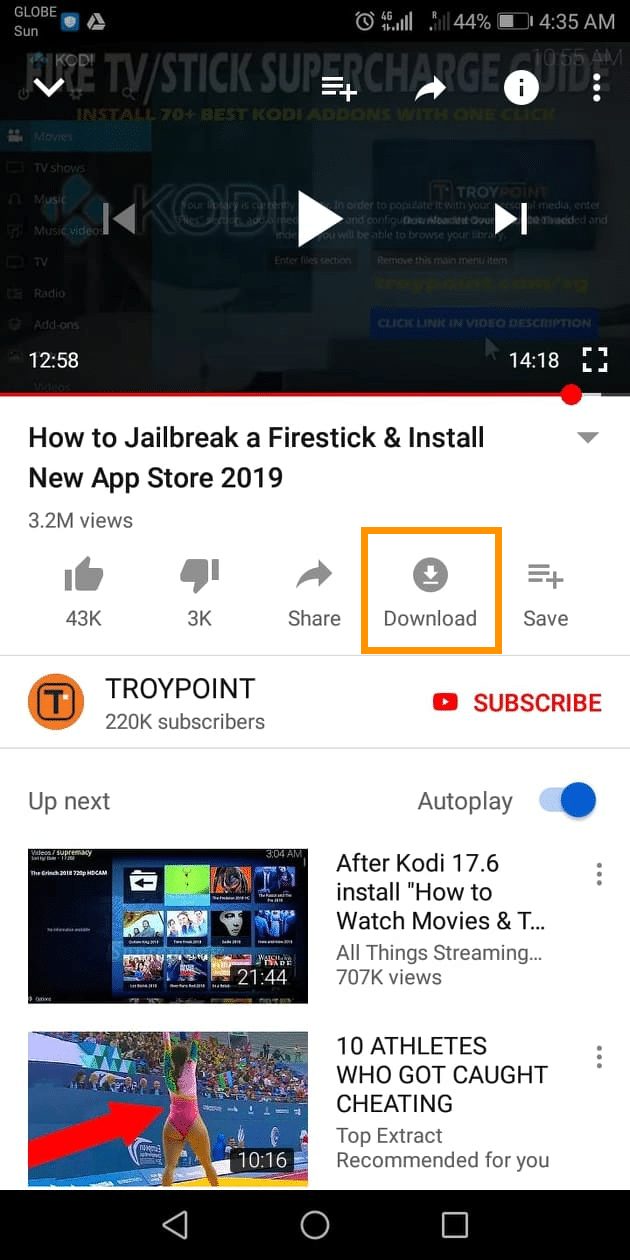 Tap the Download icon.
