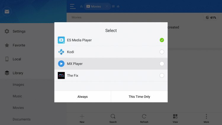 once the file is downloaded choose your media player