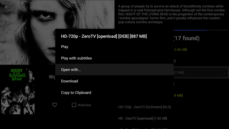 scroll down and click open with