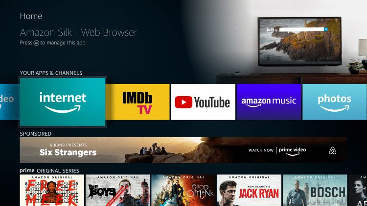 click on the amazon silk browser