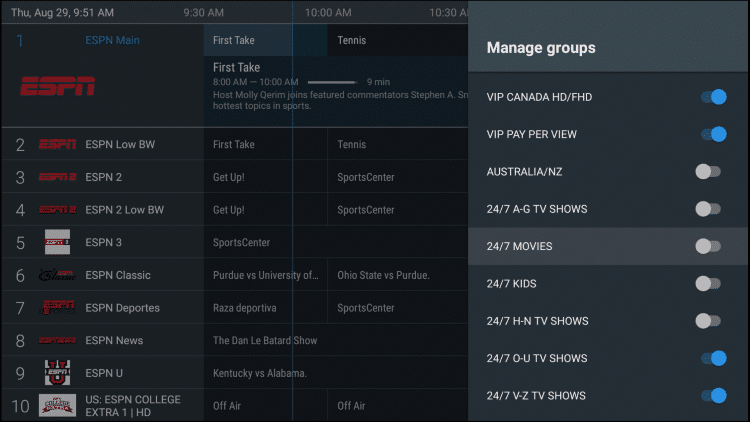 toggle groups