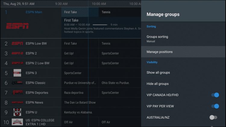 manage positions feature