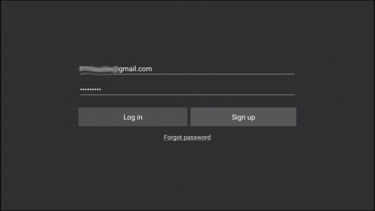 enter login credentials