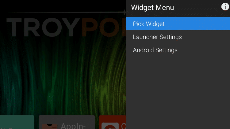 Step 13 - How to Add Widgets on the ATV Launcher