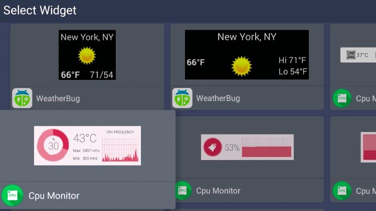 Step 18a - How to Add Widgets on the ATV Launcher