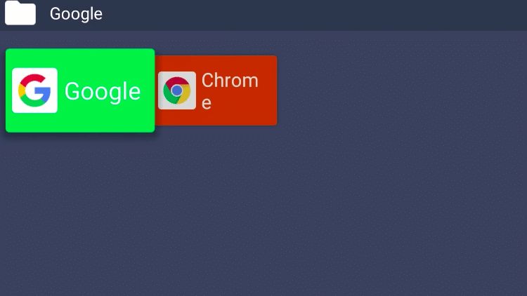 Step 6b - How to Create a Folder on ATV Launcher