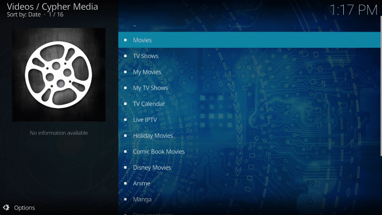 That's it! The Cypher Media Kodi Add-on is now successfully installed