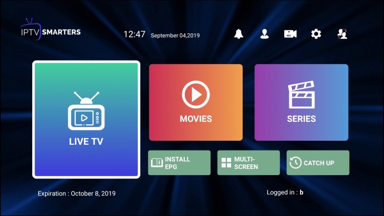 IPTV Smarters Pro V3.1.5.1 on Firestick Android More