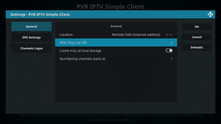 Stream IPTV On Kodi With PVR