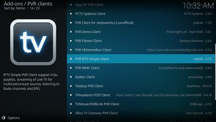 PVR IPTV Simple Client