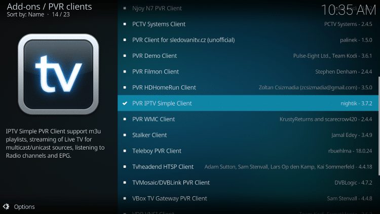click pvr iptv simple client again, Stream IPTV On Kodi With PVR