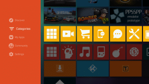 aptoide tv user interface