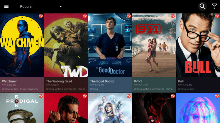 Launch your preferred streaming APK.