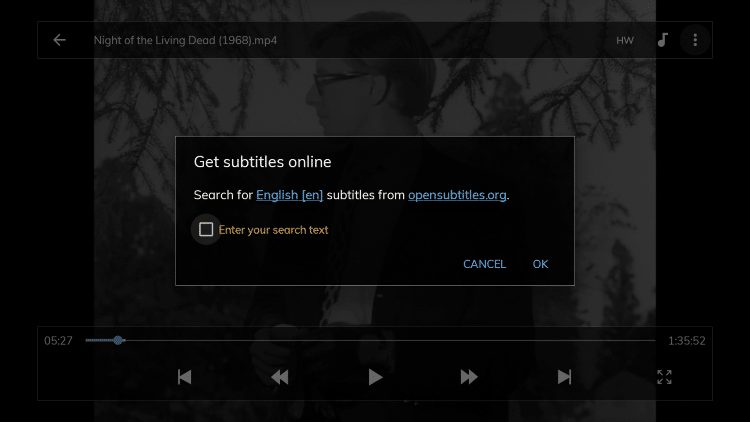 When this menu appears, check the "Enter your search text" box.
