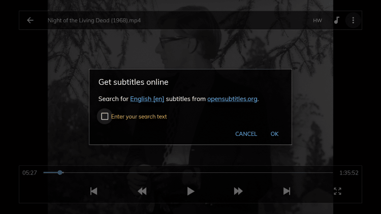 When this menu appears, check the "Enter your search text" box.