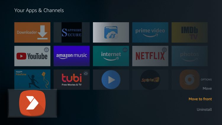 Then click Move to front.