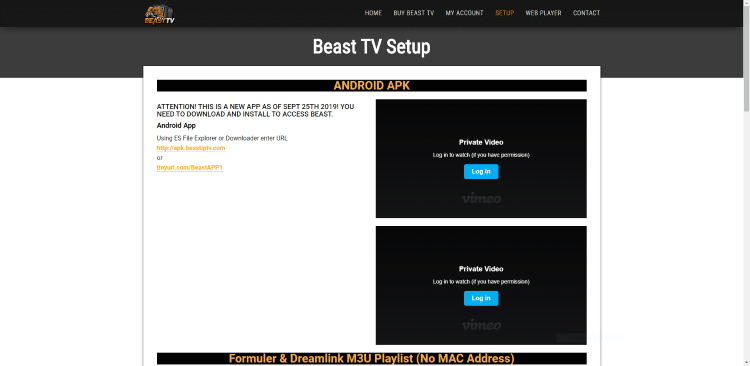 For instructions on how to install the Beast TV application on your device, refer to the Beast TV Setup Guide on their website.