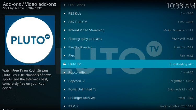 Step 8 - Pluto TV Kodi Add-on Installation Guide