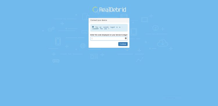 Go to real-debrid.com/device on any browser.