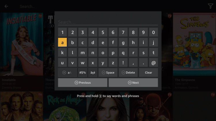 Return back to the Cinema HD apk home screen, and search for the Movie or TV Show you prefer.