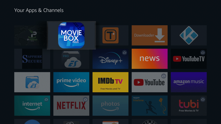 Drag HD Movie Box to the top of your apps list and click to drop