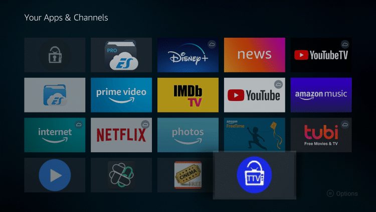 Scroll to the bottom and hover over UnlockMyTTV.
