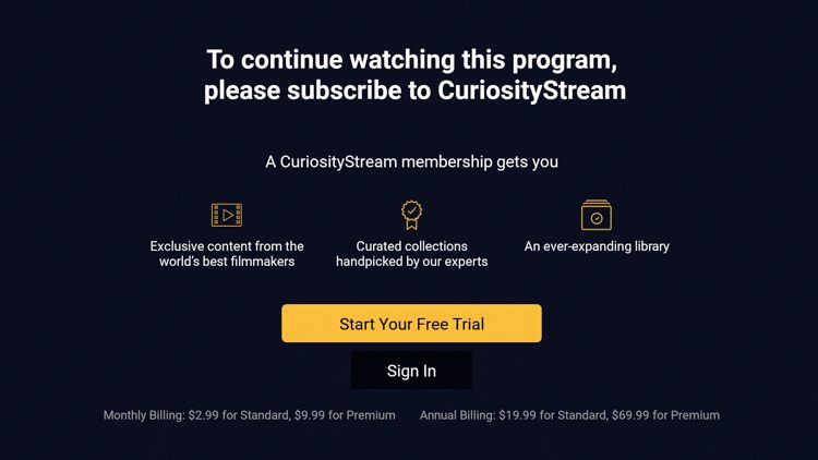 Step 11b - How to Install CuriosityStream on Firestick:Fire TV
